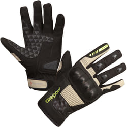 Modeka Fuego Gants de moto dames, noir-beige, taille L pour Femmes