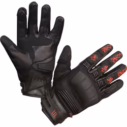 Modeka Ennos Gants de moto, noir-rouge, taille M L pour Hommes