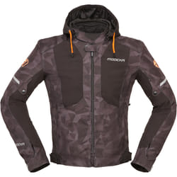 Modeka Jakson Blouson de moto, noir-multicolore, taille XL pour Hommes