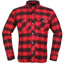 Modeka Nooner Chemise moto, noir-rouge, taille 2XL pour Hommes