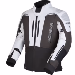 Modeka Hydron veste textile de moto imperméable, noir-gris, taille 2XL pour Hommes