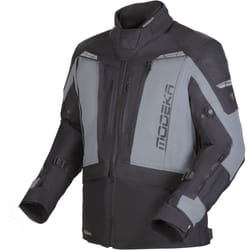 Modeka Hydron veste textile de moto imperméable, noir-gris, taille L pour Hommes