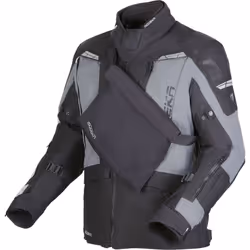 Modeka Hydron veste textile de moto imperméable, noir-gris, taille 2XL pour Hommes