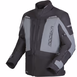 Modeka Hydron veste textile de moto imperméable, noir-gris, taille XL pour Hommes