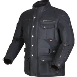 Modeka Matlock Blouson ciré moto, noir, taille L pour Hommes