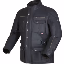 Modeka Matlock Blouson ciré moto, noir, taille L pour Hommes