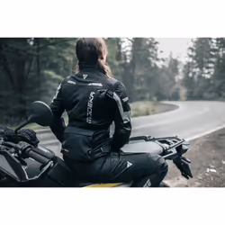 Modeka Hydron imperméable à l’eau dames moto textile veste, noir-gris, taille 40 pour Femmes