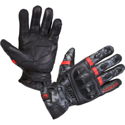 Modeka Valyant Gants de moto, noir-rouge, taille L pour Hommes