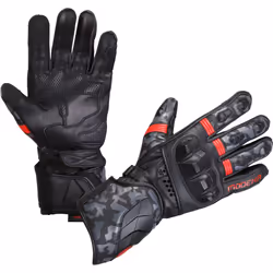 Modeka Valyant Pro Gants de moto, noir-rouge, taille M L pour Hommes