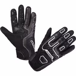 Modeka Dracon Gants de moto, noir-blanc, taille XL pour Hommes