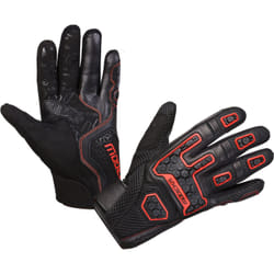 Modeka Dracon Gants de moto, noir-rouge, taille L pour Hommes