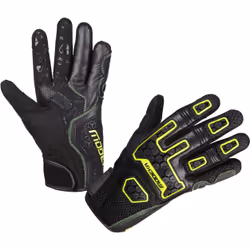 Modeka Dracon Gants de moto, noir-jaune, taille S M pour Hommes