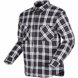 Modeka Colden Chemise de moto, noir-blanc, taille M pour Hommes
