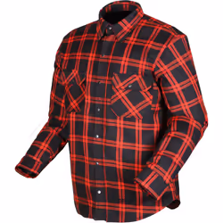 Modeka Colden Chemise de moto, noir-rouge, taille S pour Hommes
