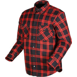 Modeka Colden Chemise de moto, noir-rouge, taille S pour Hommes