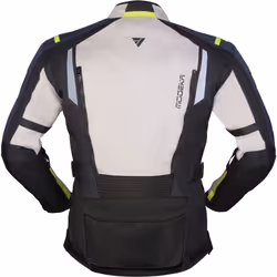 Modeka Varus veste textile de moto imperméable, gris-bleu, taille XL pour Hommes