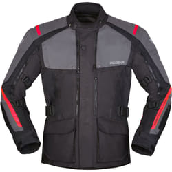 Modeka Varus veste textile de moto imperméable, noir-gris, taille S pour Hommes
