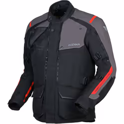 Modeka Varus veste textile de moto imperméable, noir-gris, taille S pour Hommes