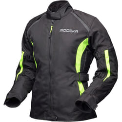 Modeka Luana Veste Textile Moto Femme, noir-jaune, taille 34 pour Femmes