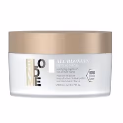 Schwarzkopf Masque Purifiant Pour Tous Les Blonds BLONDME 200ml, 200 ml, Unisexe, Cheveux colorés, Blond, Rafraîchissant, Ren ...
