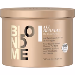 Schwarzkopf Masque Purifiant Pour Tous Les Blonds BLONDME 500ml, 500 ml, Unisexe, Cheveux colorés, Blond, Nourrissant, Rafraî ...