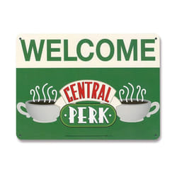 Friends panneau métal central perk welcome 15 x 21 cm Logoshirt
