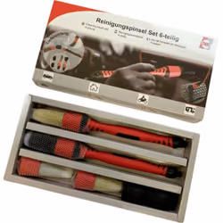 Informations techniques Couleur : rouge Brosse de nettoyage auto & domestique 6 pièces SET de pinceaux à six points avec tête ...