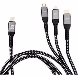 enquête Lightning, USB type C et micro USB description Le câble de charge rapide USB-C/PD dispose de trois ports différents : ...