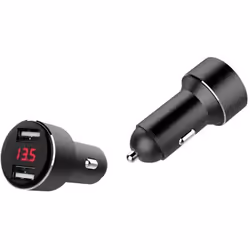 Informations techniques Charge de courant max : 4800 mA Connecteur A (connecteur voiture) : allume-cigare Couleur : noir Nomb ...
