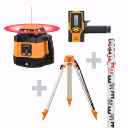 Pack laser rotatif FL 220HV FR 45 GEO FENNEL classe 2 + trépied FS 20 + mire TN 14 - 220000-S01 - Pack laser rotatif tout aut ...