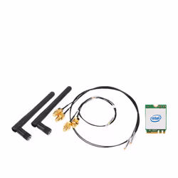 Shuttle WLN-M1 - Kit WiFi Intel WLAN-ax et Bluetooth avec carte M.2 et antennes externes, Interne, Sans fil, PCI Express, WLA ...