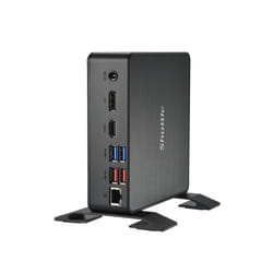 Shuttle Nano PC Système NC4010BA, Intel Celeron 7305, Win11 Pro Entry, 4GB RAM, 128GB M.2 SSD, 1x HDMI, 1x DP,1xUSB-C/DP, 6x USB3.2, 1x 2.5" bay, 2x M.2, 1x LAN, VESA
