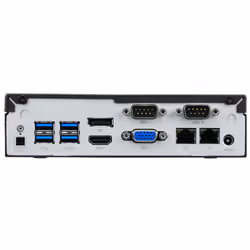 Shuttle XPC Slim System DL3000EP, Intel N100, Win10 IoT, 8GB RAM, 128GB SSD M.2 (NVMe), 2x LAN (2x 2.5Gbit), 2xCOM, 1xHDMI, 1xDP, 1x VGA, fanless, fonctionnement permanent 24/7