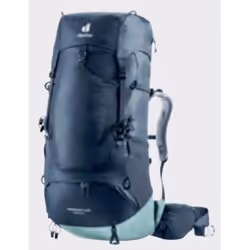 Deuter Aircontact Lite 45 + 10 SL, Structure interne, Haut, Randonnée, Bleu, Unisexe, Polyamide, Polyester