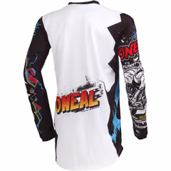 Oneal Element Villain Maillot de Motocross de jeunesse, blanc, taille L
