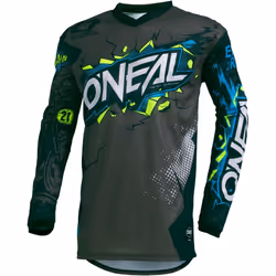 Oneal Element Villain Maillot de Motocross de jeunesse, gris, taille XL