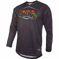 Oneal Mahalo Lush Maillot Motocross, noir-orange, taille M pour Hommes