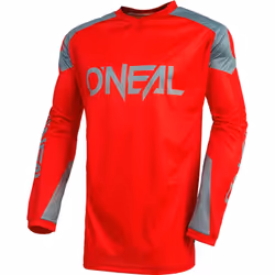 Oneal Matrix Ridewear Maillot motocross, gris-rouge, taille M pour Hommes