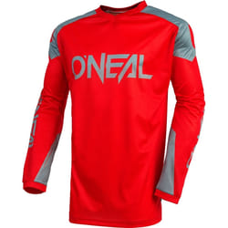 Oneal Matrix Ridewear Maillot motocross, gris-rouge, taille XL pour Hommes
