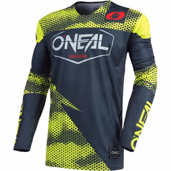 Oneal Mayhem Covert Maillot motocross, gris-jaune, taille S pour Hommes