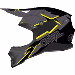 Oneal 3Series Voltage Casque de motocross, noir-jaune, taille 2XL pour Hommes