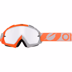 Oneal B-10 Twoface Silver Mirror Lunettes de motocross, gris-orange pour Hommes