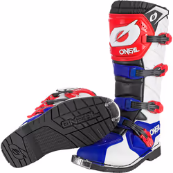 Oneal Rider Pro Bottes motocross, rouge-bleu, taille 45 pour Hommes