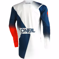 Oneal Element Racewear V.22 Maillot de motocross, blanc-rouge-bleu, taille S pour Hommes