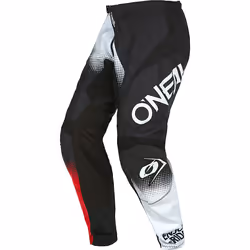 Oneal Element Racewear V.22 Pantalon de motocross, noir-blanc-rouge, taille 28 pour Hommes