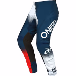 Oneal Element Racewear V.22 Pantalon de motocross, blanc-rouge-bleu, taille 28 pour Hommes