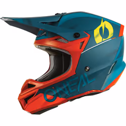 Oneal 5Series Haze V.22 Casque de motocross, rouge-bleu, taille XL pour Hommes