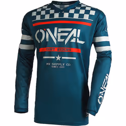 Oneal Element Squadron V.22 Maillot de motocross, rouge-bleu, taille S pour Hommes