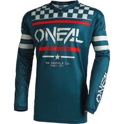 Oneal Element Squadron V.22 Maillot de motocross, rouge-bleu, taille M pour Hommes