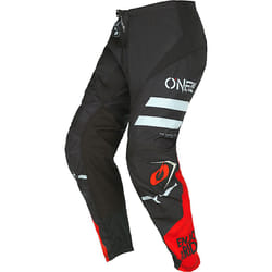 Oneal Element Squadron V.22 Pantalon de motocross, noir-gris-rouge, taille 28 pour Hommes